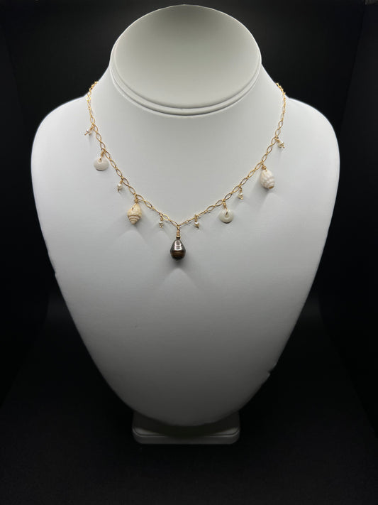 Tahitian Pearl Charm Necklace