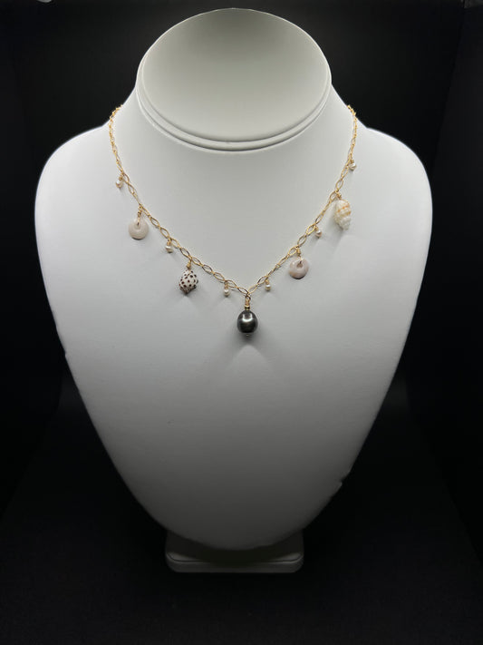 Tahitian Pearl Charm Necklace