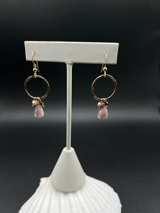 Purple Charm Earrings