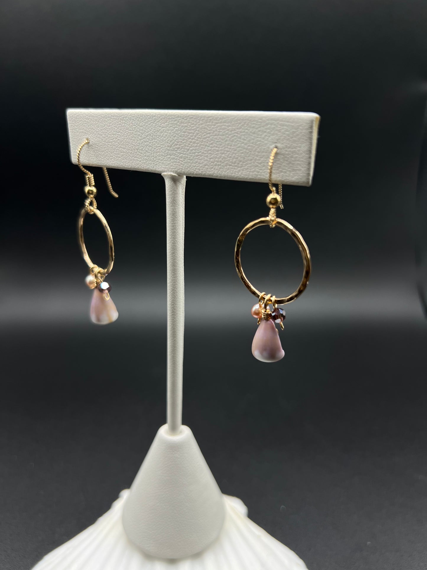 Purple Charm Earrings