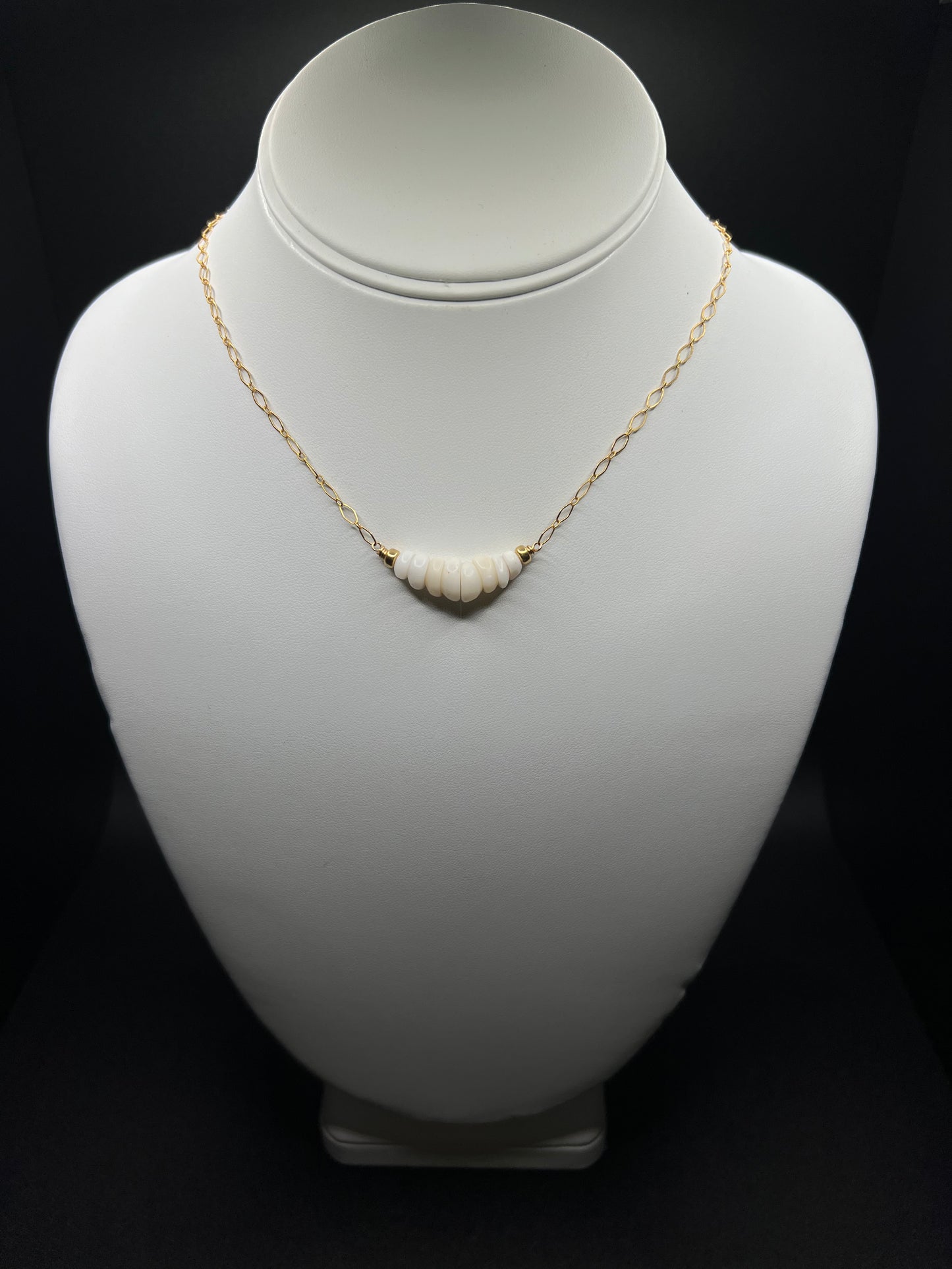 Puka Shell Bar Necklace